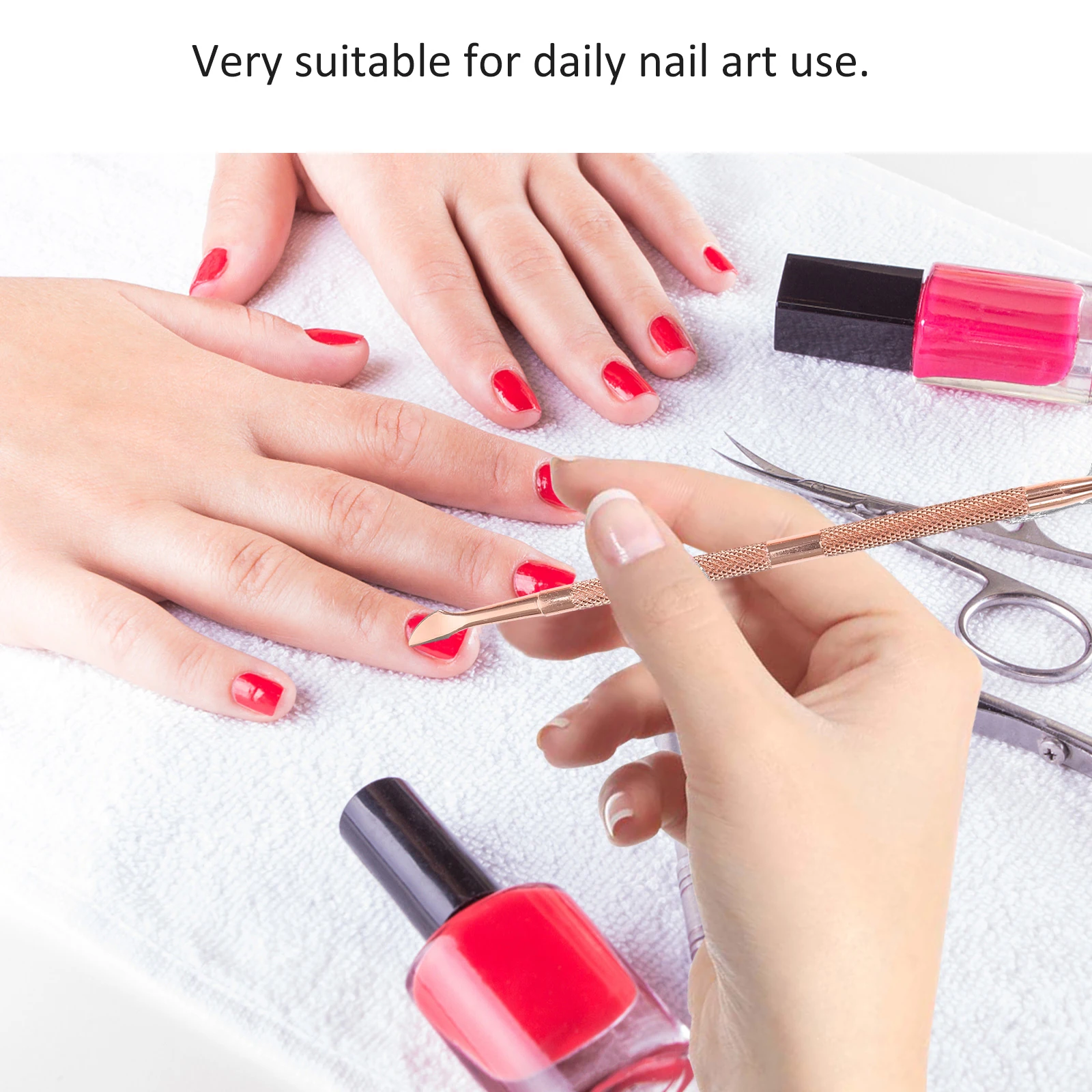 2 pezzi spingipelle per unghie strumenti per cuticole in acciaio inossidabile per unghie set per manicure rimozione cuticola in metallo forniture per nail art strumenti per pedicure