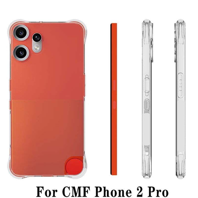 Чехол на воздушной подушке для телефона CMF Phone 2 Pro, прозрачная подушка безопасности, силиконовый чехол из ТПУ, мягкая задняя крышка для телефона CMF2 Pro A001