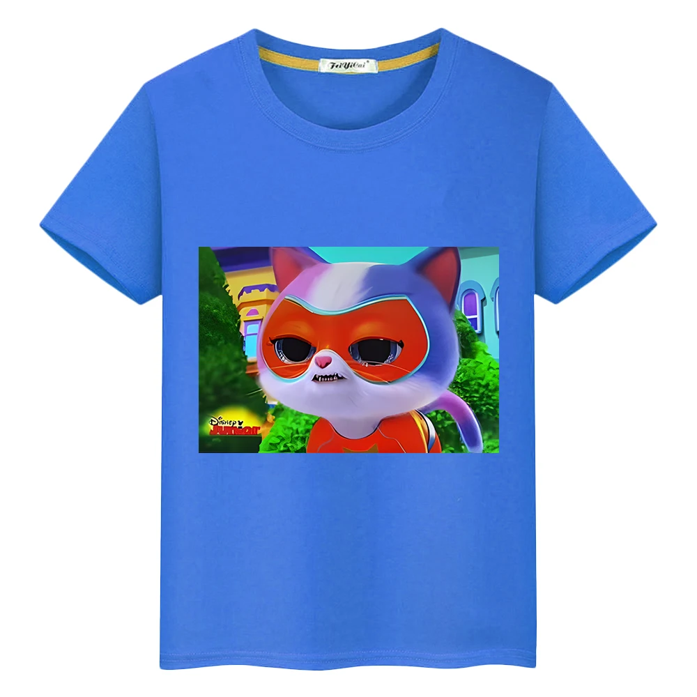 

Super Kitties boy Cartoon pride tshirt y2k one piece Print Anime Tees Summer 100% Cotton T-shirt Short Tops kids clothes girls