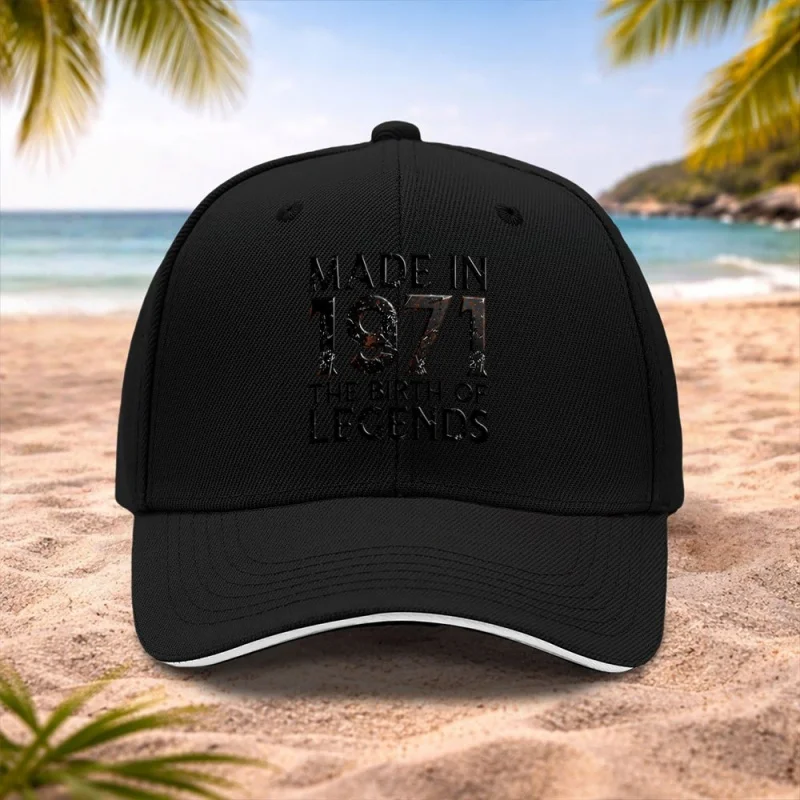 1971 Legendary Birthday Baseball Cap Lightweight Adjustable Unisex for Running Fitness Outdoor Activities