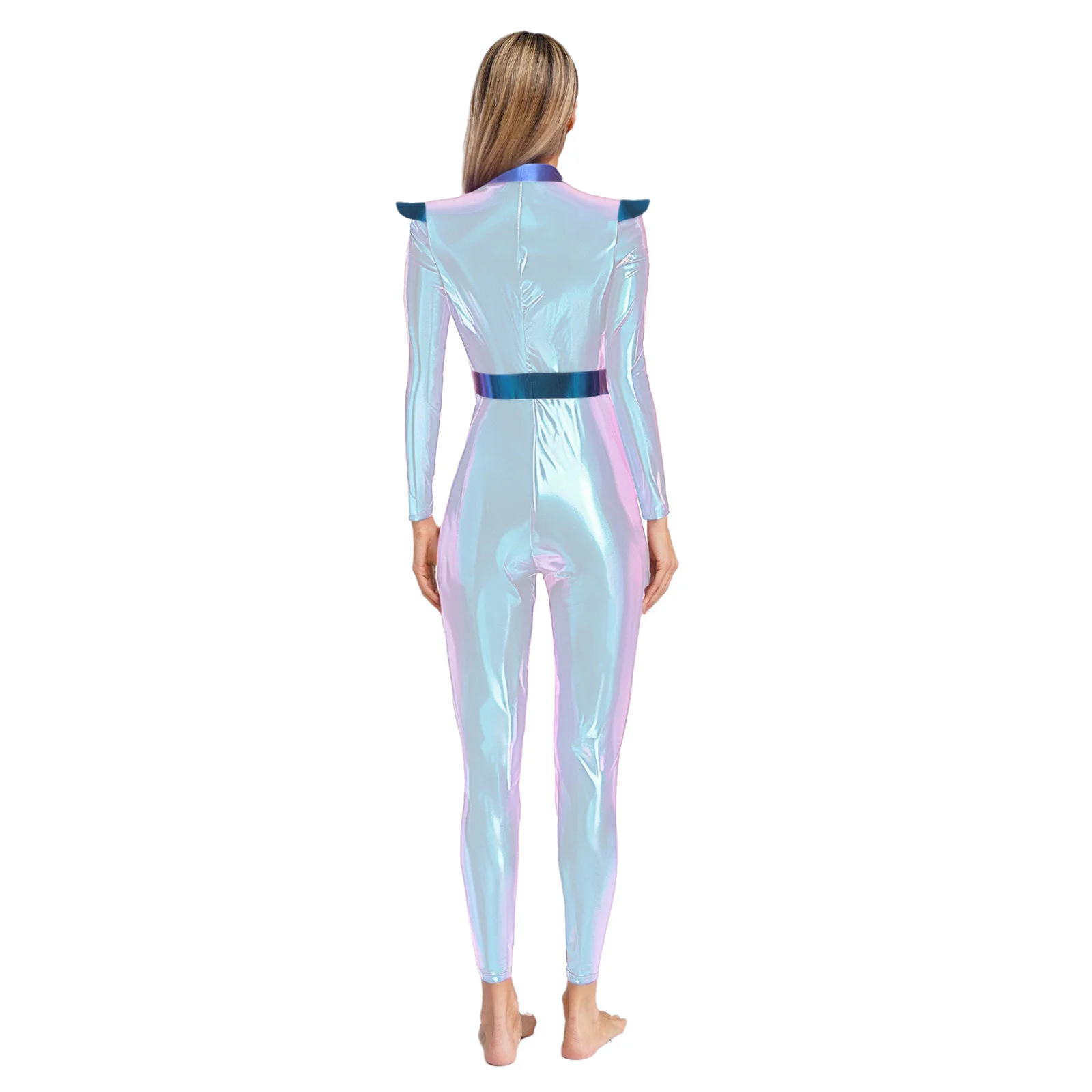 silver space dress costume Silver 1960s Space Girl Halter Metallic Costume Set
