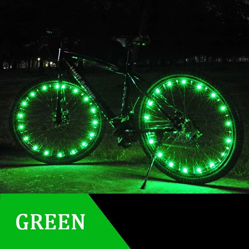 Colourful Waterproof LED Bicycle Wheel Light Night Decoration Warning Light Front and Rear Spoke Light Bicycle Tyre Accessories