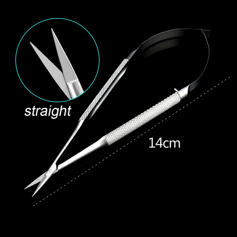 1pcs Curved/Straight Head Micro Castroviejo Cornea Scissors Hand Tool Stainless Steel Instrument Ophthalmic