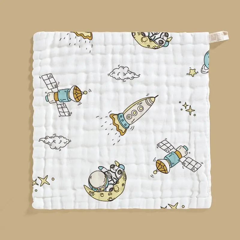 Baby Six-layer Pure Cotton Gauze Small Towel Face Towel Square Towel Mouth Towel Baby Washcloth