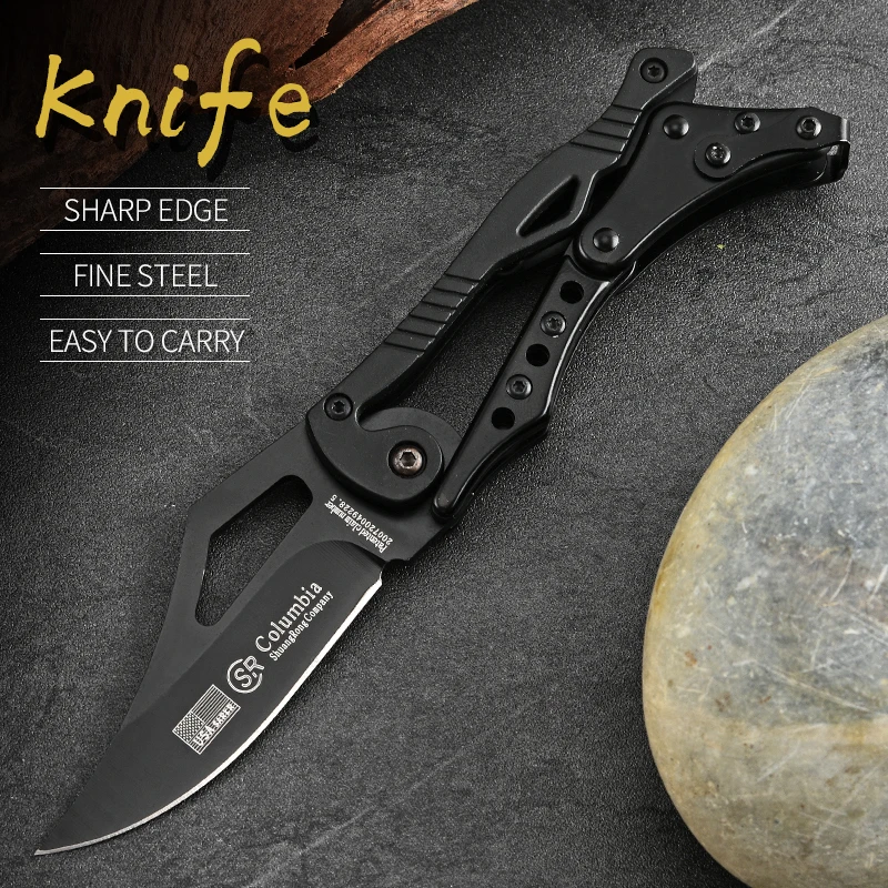 High Hardness Mechanical Knife Stainless Steel Sharp Foldableing Knife Outdoor Camping Fruit Knife Portable Sharp Flap Pocket Pants Knife