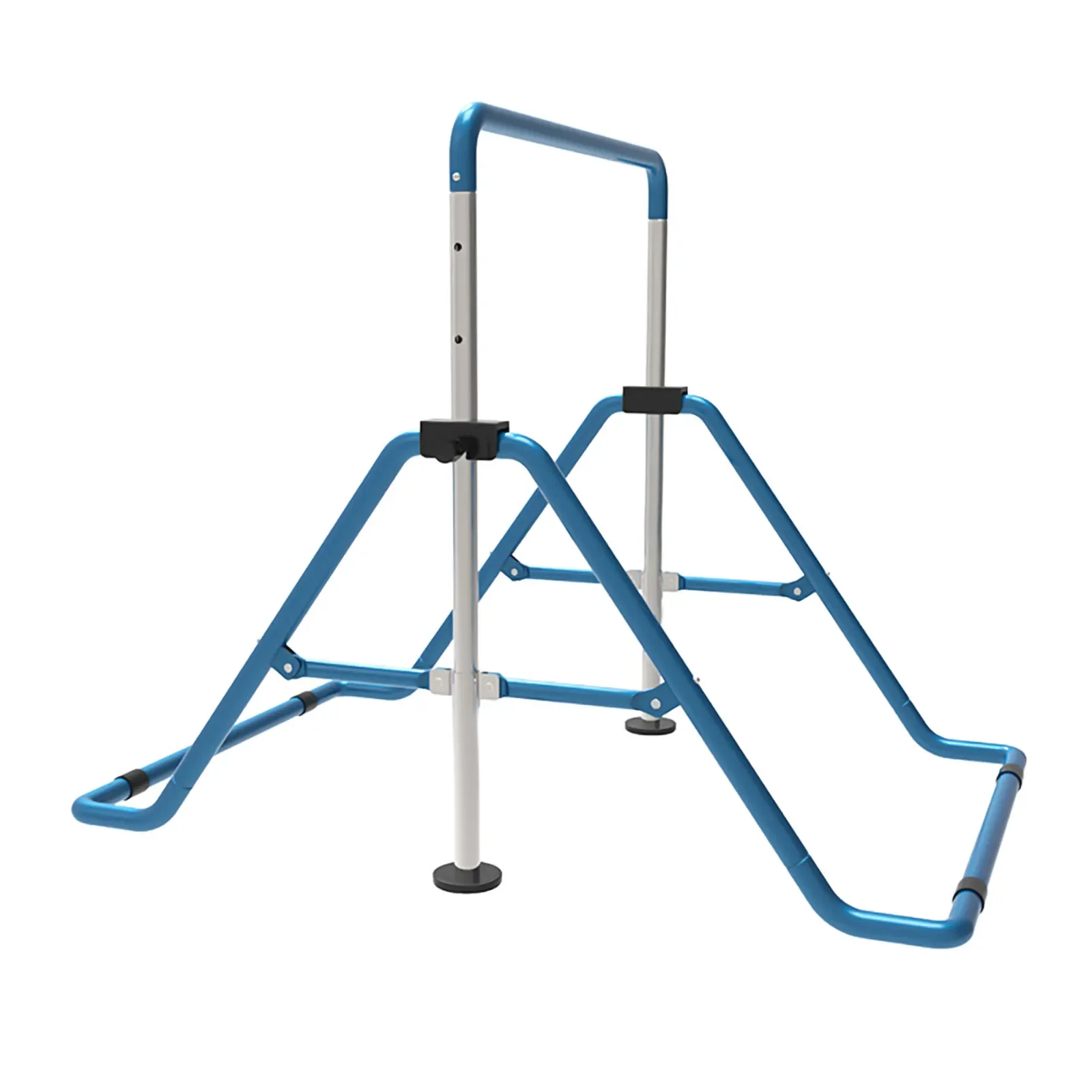 NOUVEAU Barre de gymnastique horizontale pour enfants, stable, réglable en hauteur, pour entraînement sportif, intérieur/extérieur, capacité 150 kg, bleue