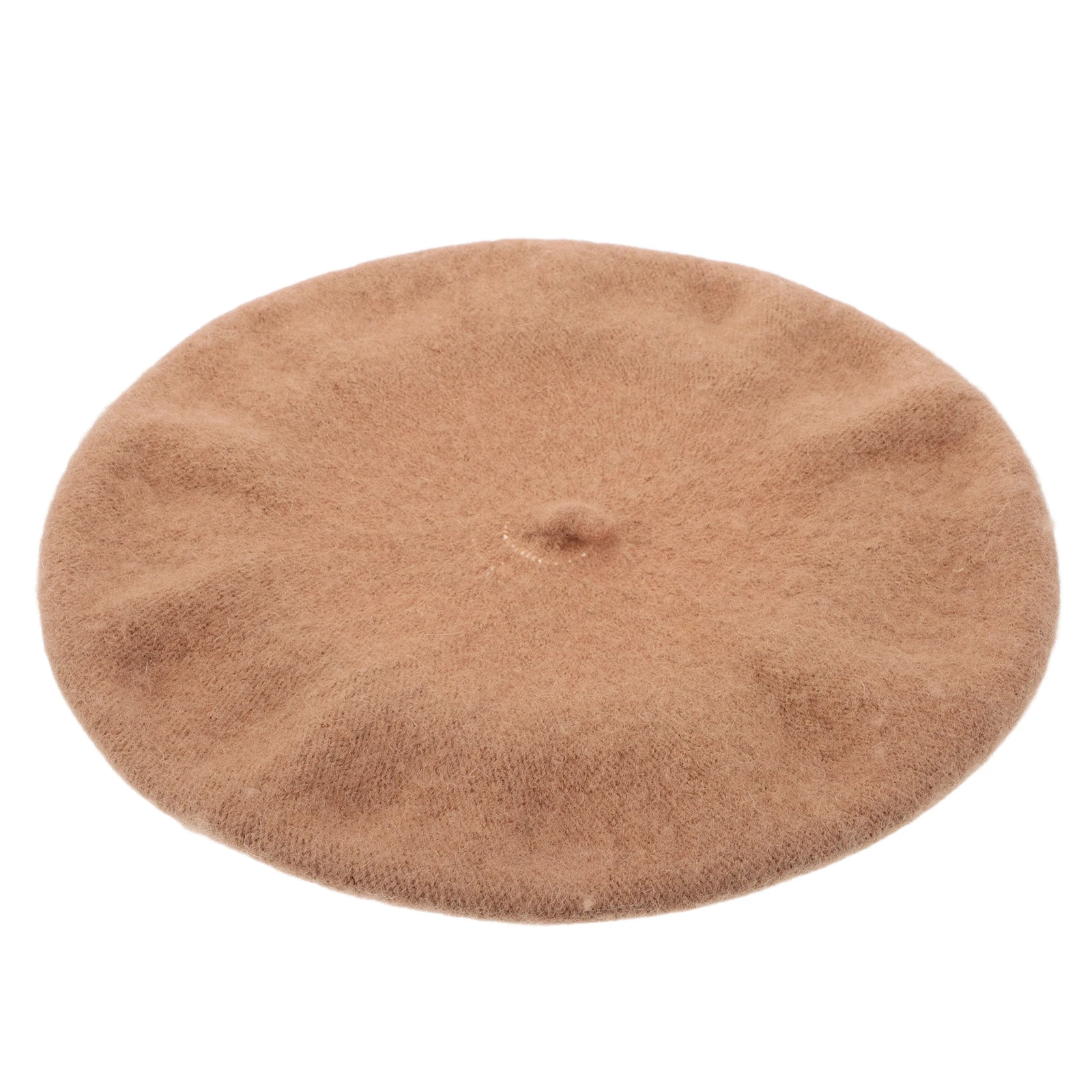 

Women Fashion Wool Blend Beret Hat Khaki Cozy Warm Artist Headwear For Fall Winter Casual Vintage Style