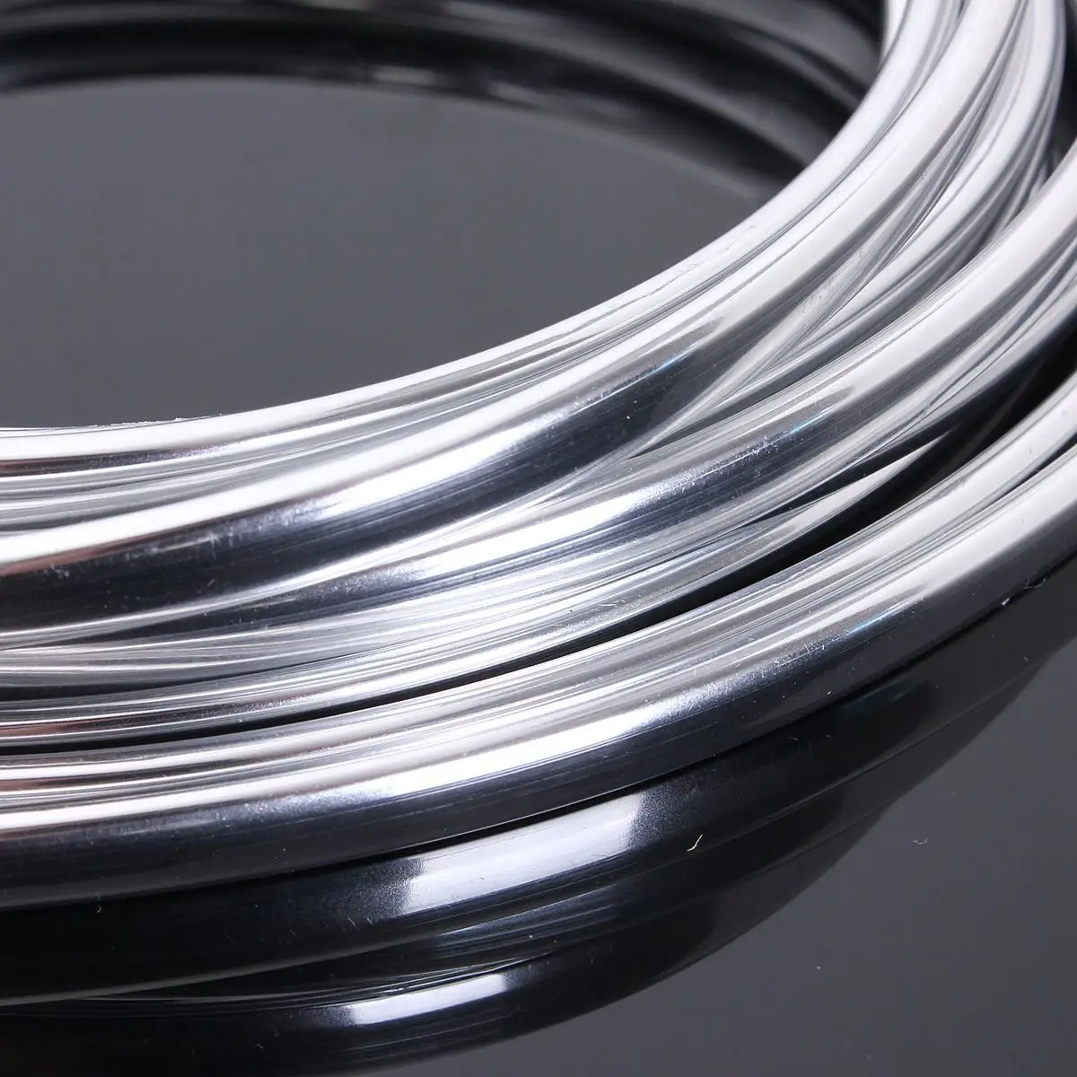 6M Car Door Chrome Moulding Trim Strip Edge Scratch Guard Protector Cover Strip Roll Chrome Styling Moulding Trim Strip