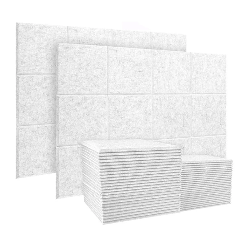 A53Q-20 Pack Acoustic Panels Sound Dampening Panels,Sound Proof Padding Beveled Edge Tiles,For Wall Decor &Acoustic Treatment