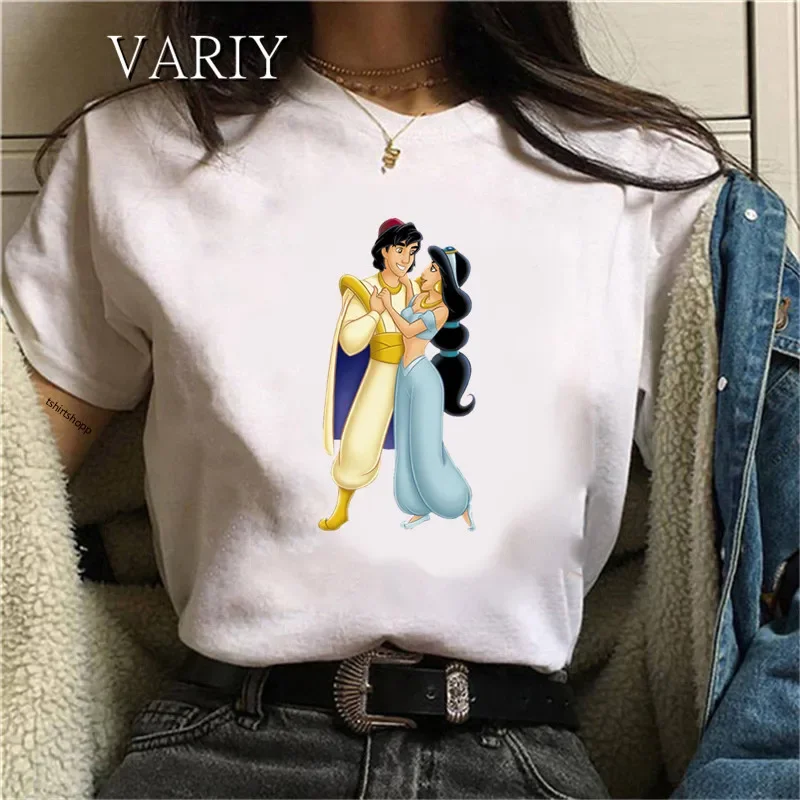 Jasmine Princesses T Shirt Women Aladdin Cosplay Kawaii Harajuku Top Hot Selling Tshirts Ulzzang Tshirt Hip Hop Grunge Clothes