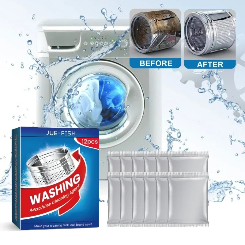 Advanced Washing Machine Cleaner, Removes Limescale and Detergent Build up, Long lasting Results 12PCS