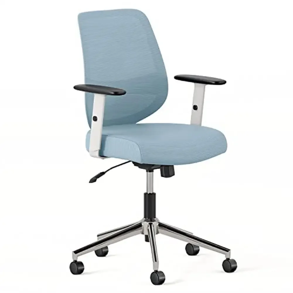 Mesh Ergonomic Office Chair with Swivel Lumbar Support Adjustable Armrests Sustainable Design Eco-Friendly Daily Task Chair Home