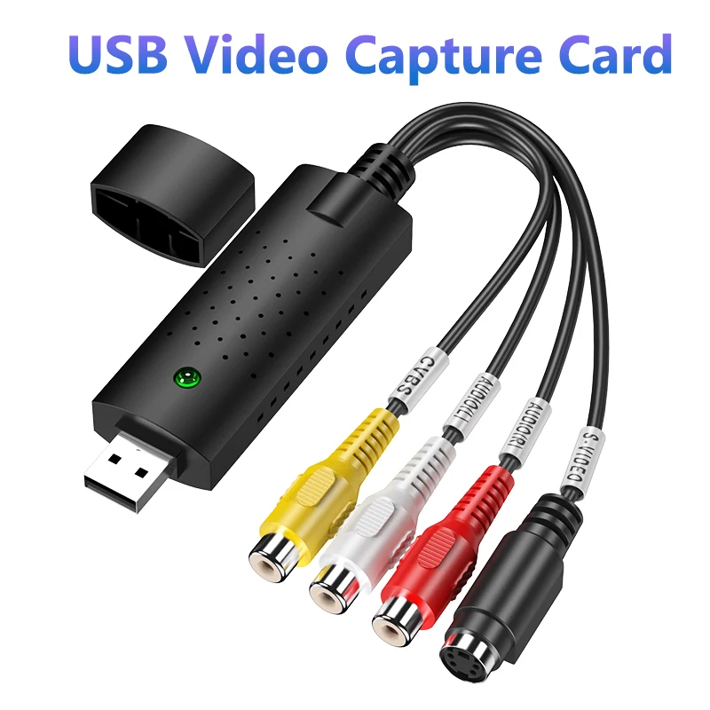 USB 2.0 to RCA Video Capture Converter With USB Cable USB Audio Video Capture Card Adapter For TV DVD VHS Capture Device