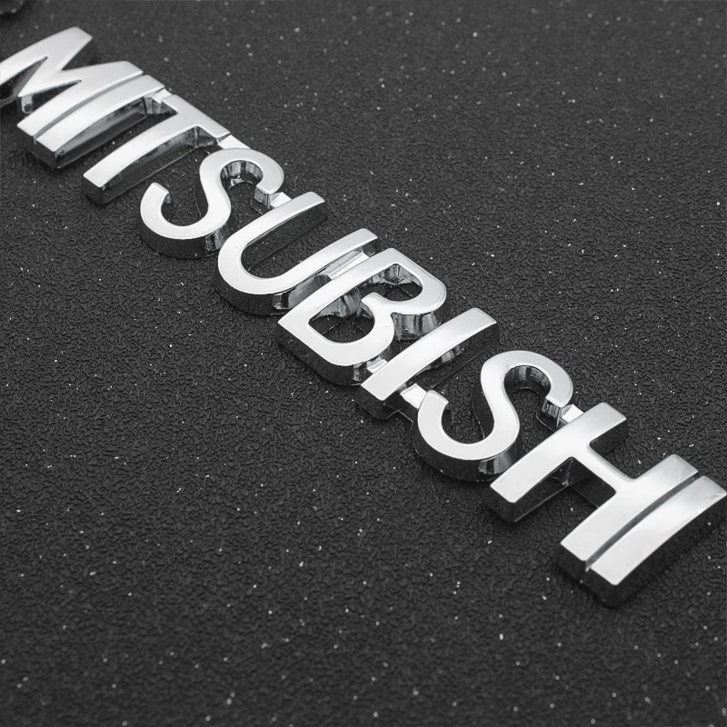 3D Aluminum Badge Car Styling Body Car Side Fender Decorative Sticker For MITSUBISHI Lancer EX Competition Outlander ASX