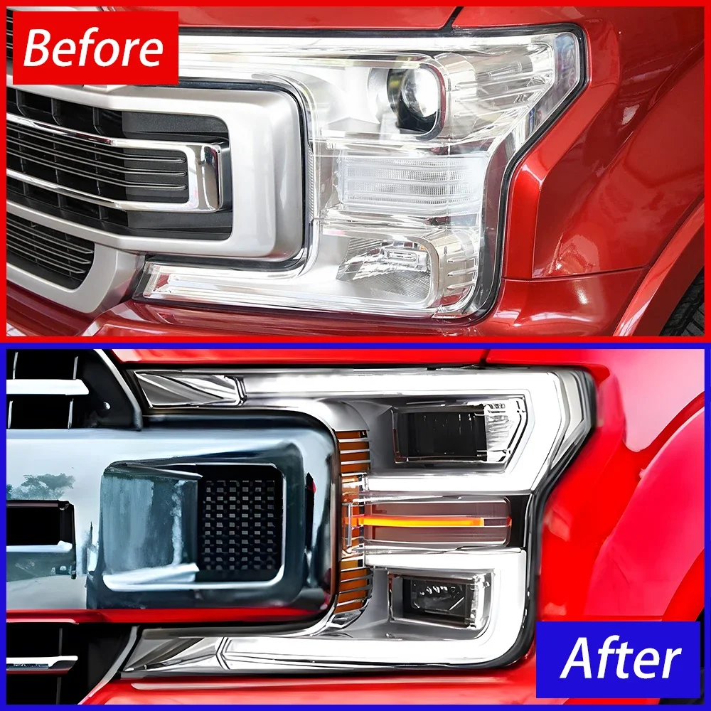 Auto Headlights For Ford Raptor F150 2018-2019 LED Car Front Lamps Assembly Upgrade Dynamic Projector Lens Tool Car Accessories