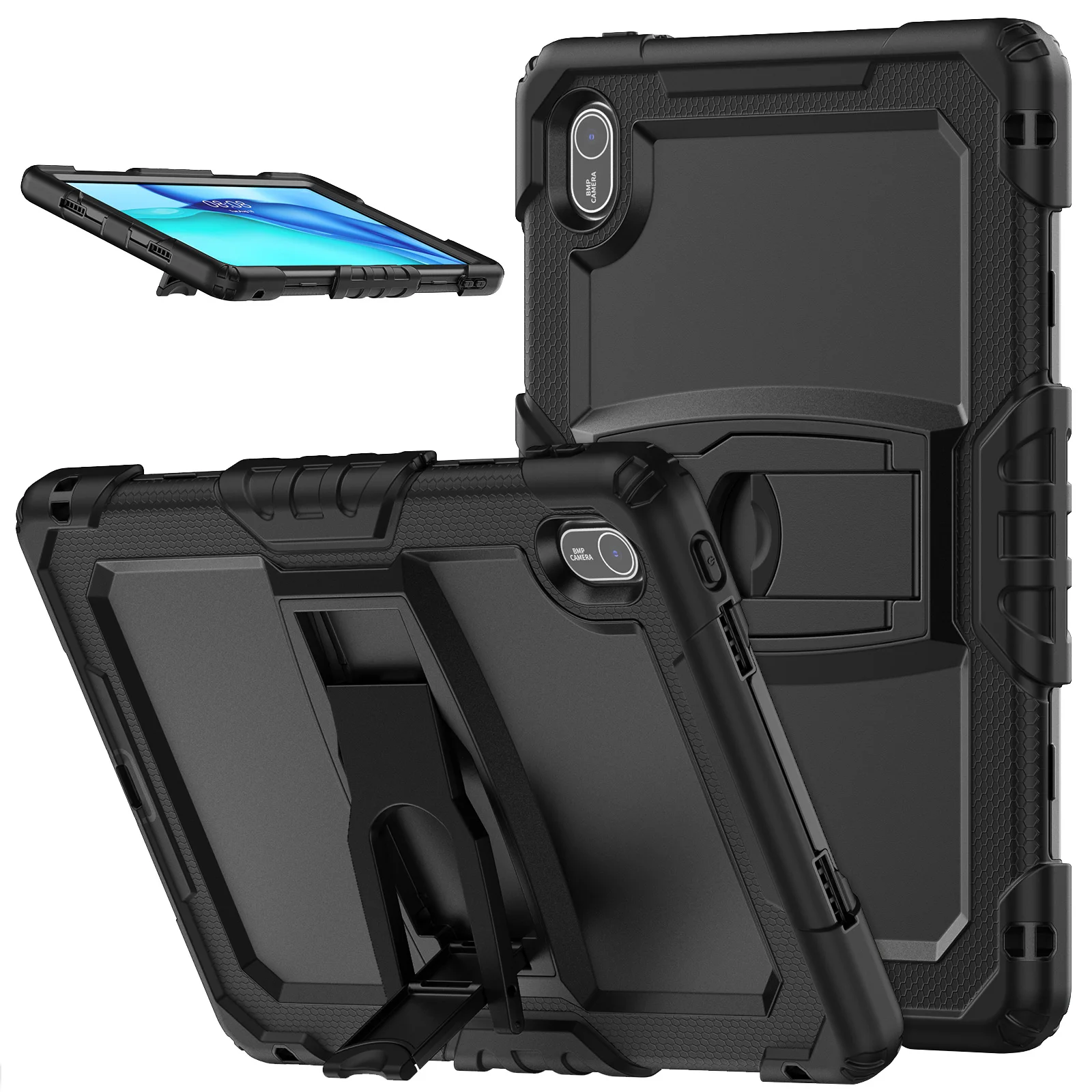 

For HuaWei MatePad SE 11 2024 Fundas Tablet Case Rotation Handle Stand Shockproof Rugged Cover Coque For MatePad SE 11inch