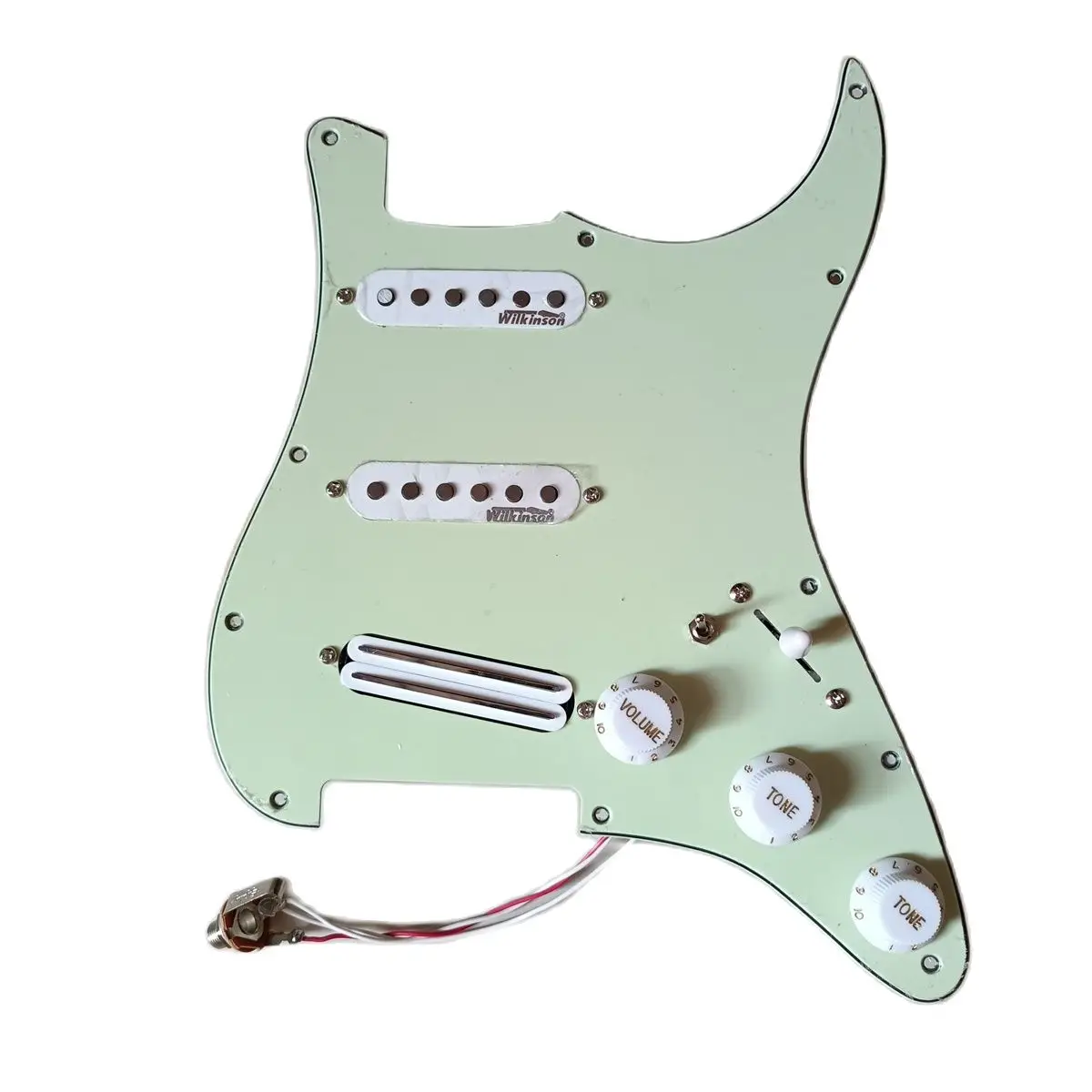 

SSS Loaded Guitar Pickguard Set Multifunction Switch Wilkinson Ainico 5 And Mini Humbucker Pickups push pull Wiring Harness