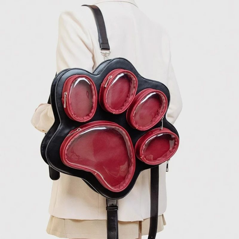 

Fashionable Large Capacity Crossbody Backpack Y2K Itabag New Multi-pain Layer Cat Paw Japanese Cute Girl Ulzzang Ita Bag