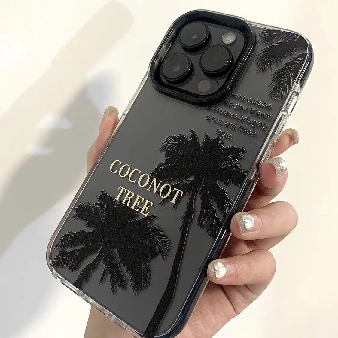 

Coconut Tree Impact Clear Phone Case For iPhone16 15Pro 14 13Mini 12 11 XR 678 PLUS SE3 Xsmax Soft Cover Shell Protection