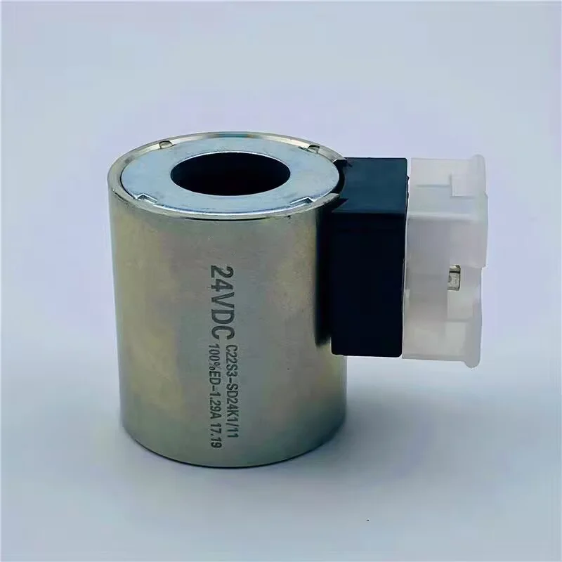 

Hydraulic Solenoid Valve Coil C22s3-Sd24k1/12 1.29A Inner Diameter 22mm Outer Diameter45mm Height 50mm 12VDC 24VDC