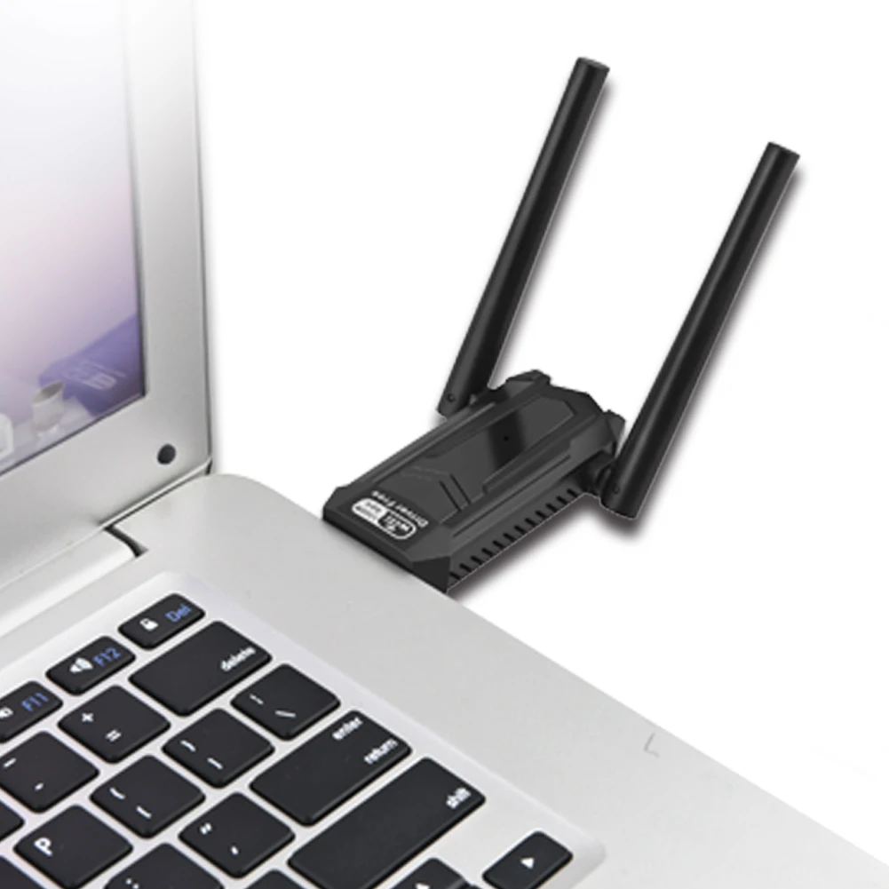 

AC1300Mbps USB WiFi Adapter High Gain Antenna Dual Band 2.4/5Ghz Wireless Network Adapter for Desktop Windows XP/Vista/11/10