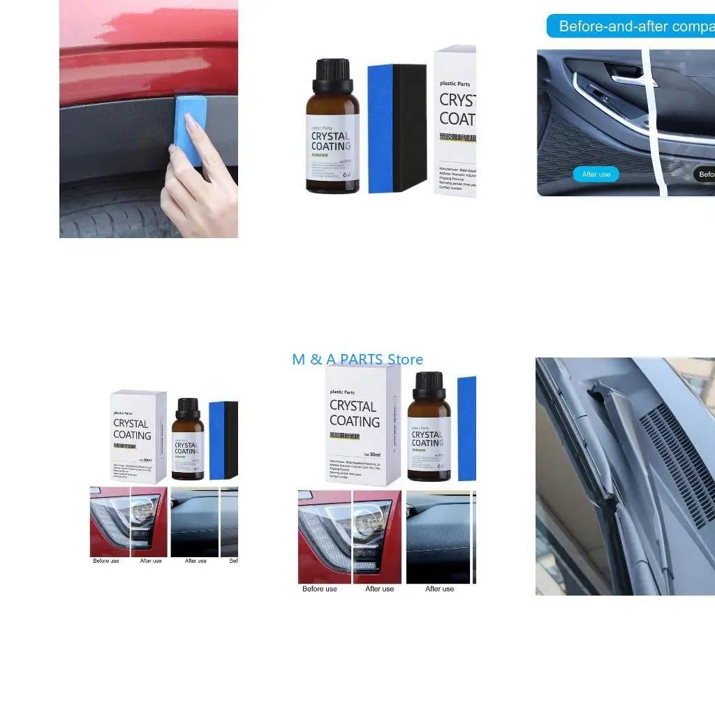 U1JF 30ml Refurbish Agent Plastic Crystal Coating Trim Revitalizing Coating