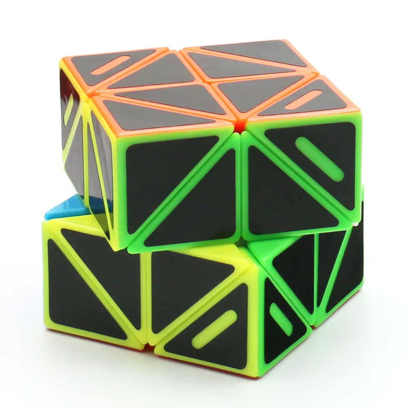 ليم كيوب f/s WonderZ 2x2x2 + Skewb Cube V2 لغز ملتوي بدون ملصقات أسود الوهم الأساسي لعبة ذكاء سحرية محدودة