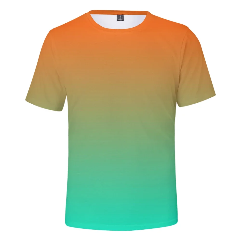 Neon T-Shirt Men/Women Summer Green T Shirt Boy/Girl Solid Colour Tops Rainbow Streetwear Tee Colourful 3D Printed MENS Shirt