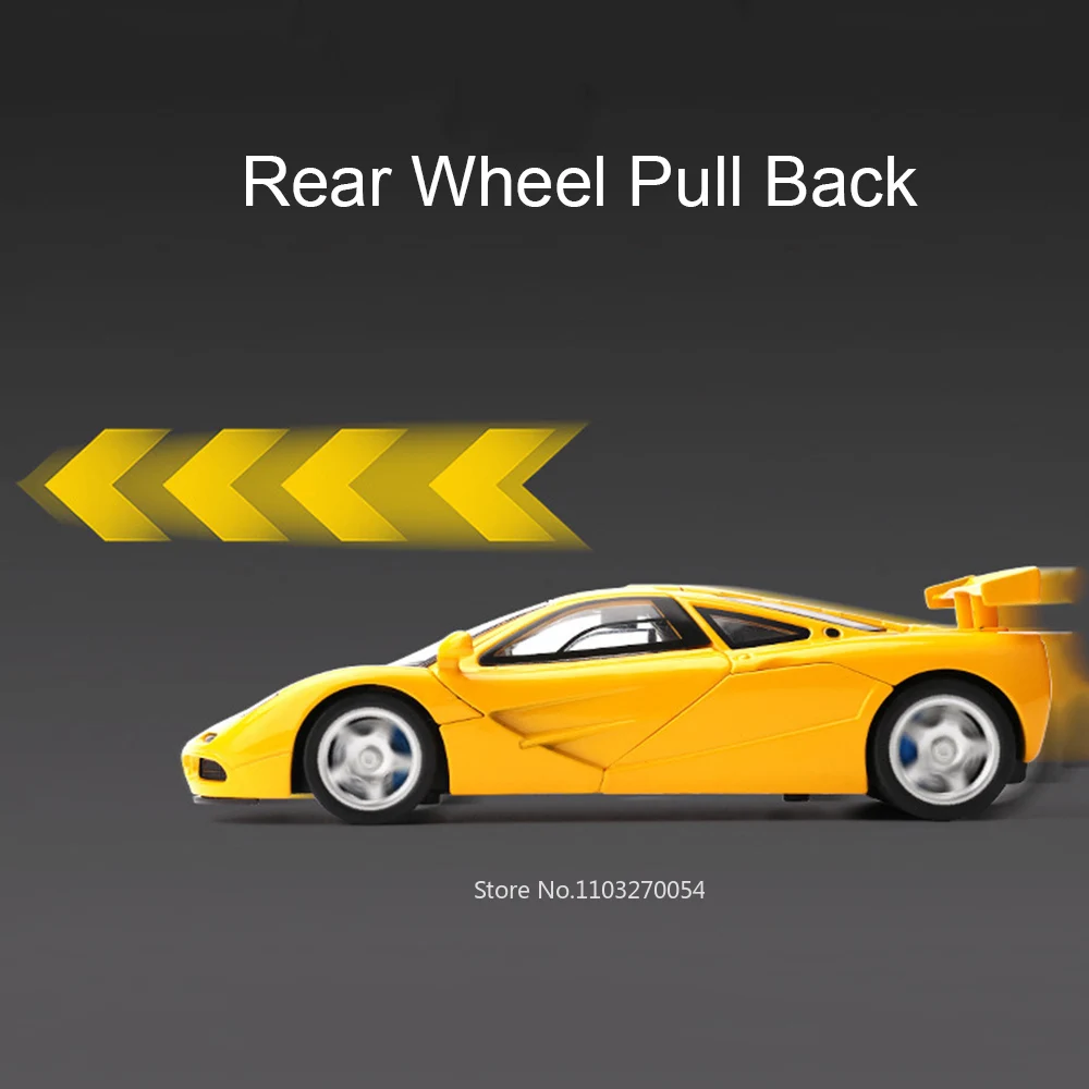 1:32 F1 Mitsubishi Evolution Alloy Supercar Model Diecast Toy Doors Opened Miniature Cars Sound Light Pull Back Vechie Kids Gift