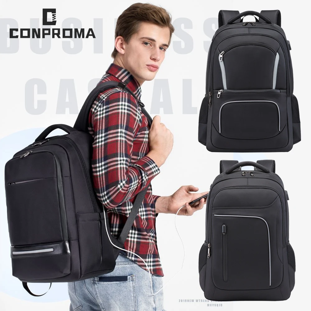 Laptop Backpack 15.6 Inch Outdoor Business Leisure Multifunctional Travel Bag USB Waterproof Computer Large-Capacity Schoolbag