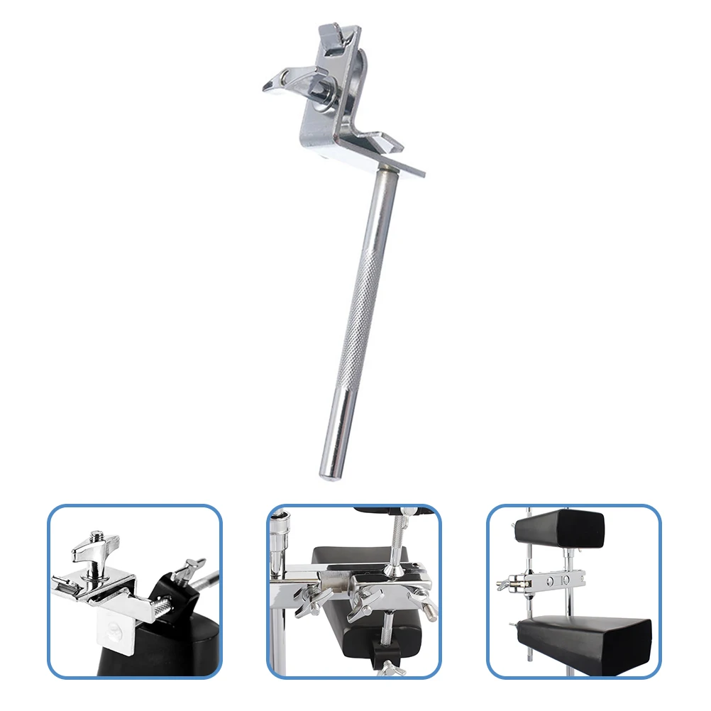 

Metal Drum Cowbell Clamp Mount Bracket Sturdy Easy Install Accessory Large Cowbell Holder Extension Clip Drum Set Holder