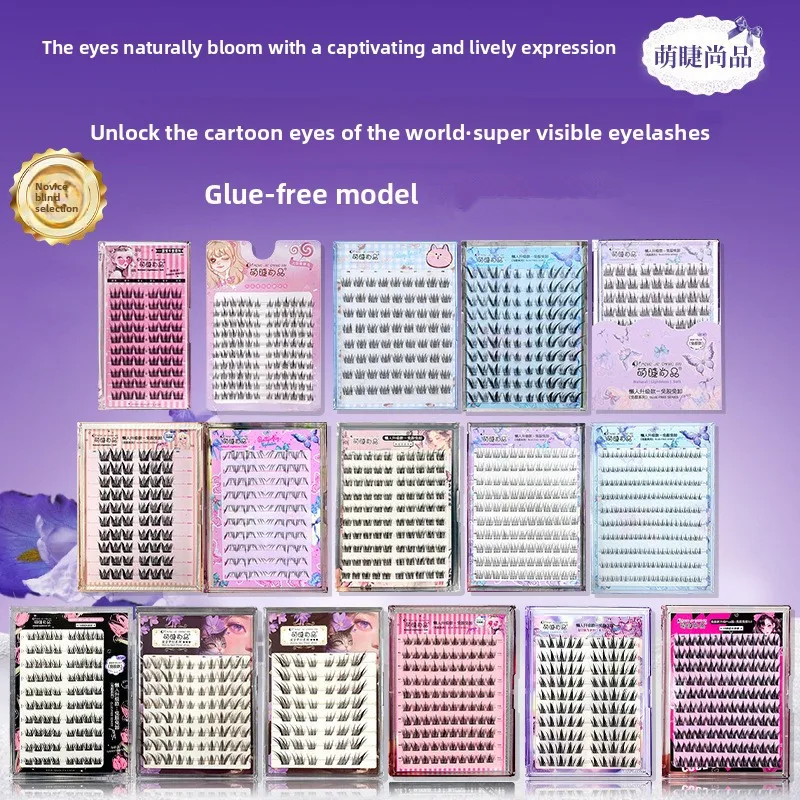 Nessuna colla necessaria Ciglia finte Ciglia inferiori Ciglia sottili per occhi di gatto Voluminose Soffici aspetto naturale Indossare quotidianamente Facile da applicare