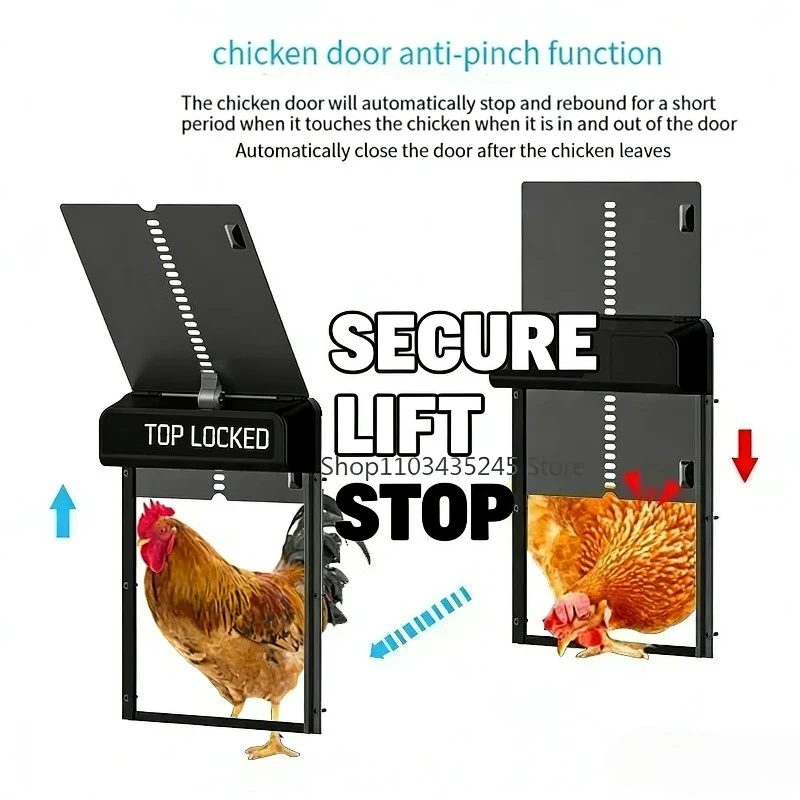 Porte de poulailler automatique à Induction, écran LCD électrique en métal, à piles, ouverture et fermeture de porte de poulailler, outil de gestion agricole