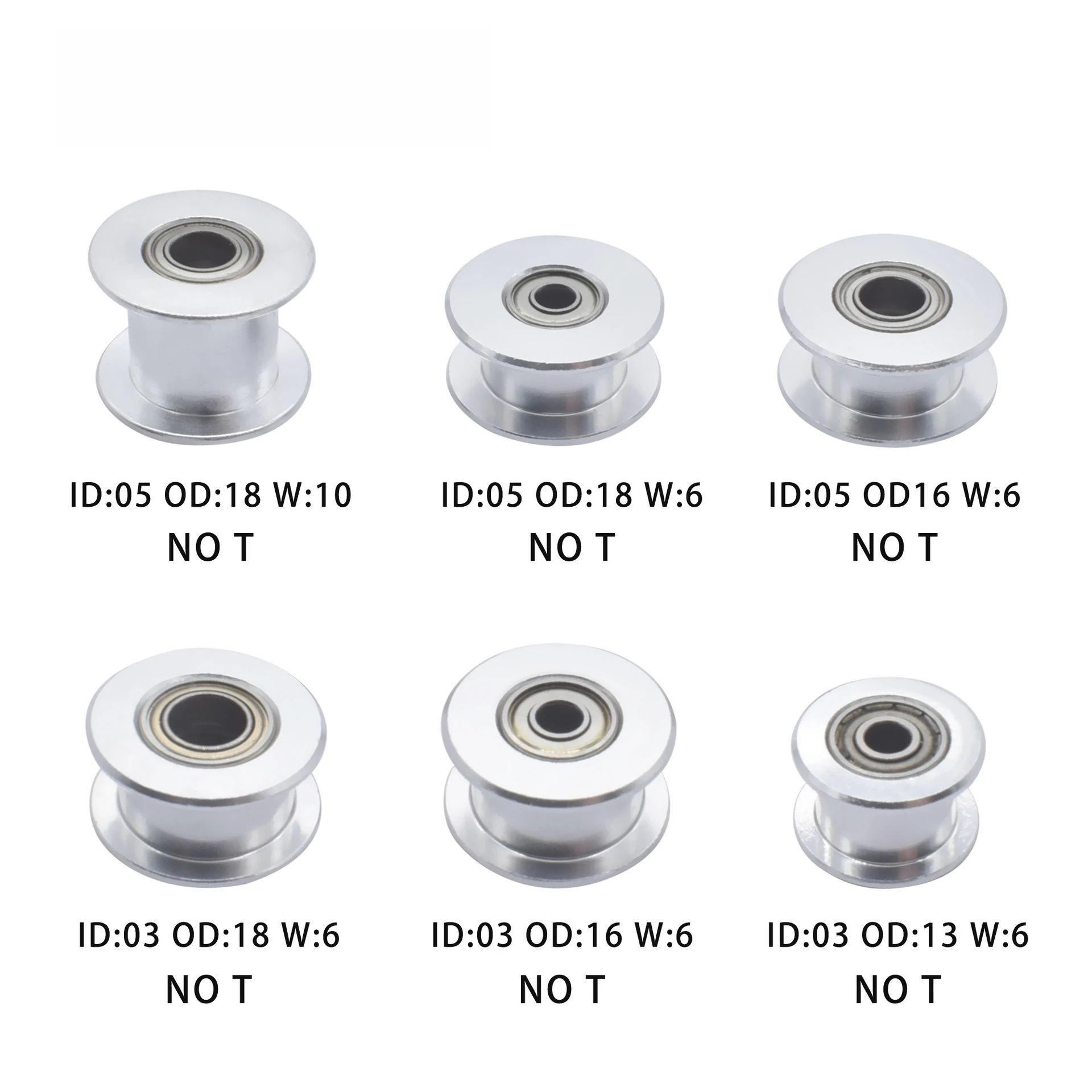 3D printer accessories 2GT idler 20-tooth 16-tooth synchronous wheel H-type synchronous pulley passive wheel 6mm/10mm