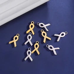 EUEAVAN 5pcs Stainless Steel Charms for Jewelry Making Love Life Peace Ribbon Sign Pendant DIY Necklace Bracelet Earrings