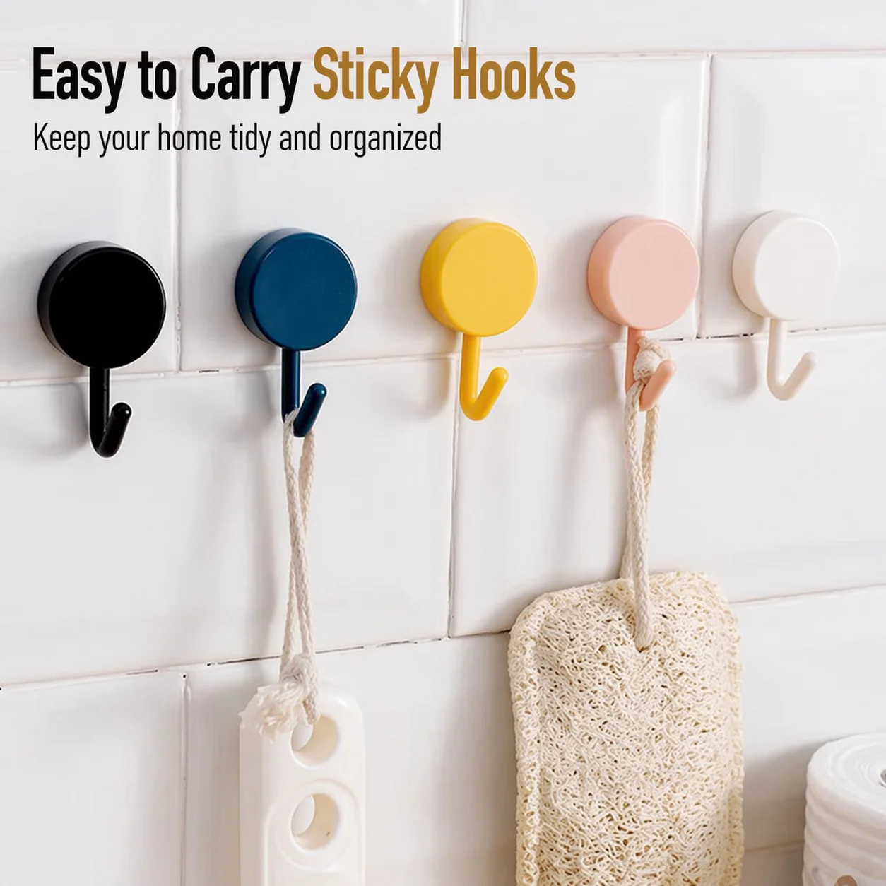 Self Hooks Sticky Mounted Hanger For Home Bedroom Closet Door Hanging Coat Clothes Towel Hat Key Storage Holder Accessories