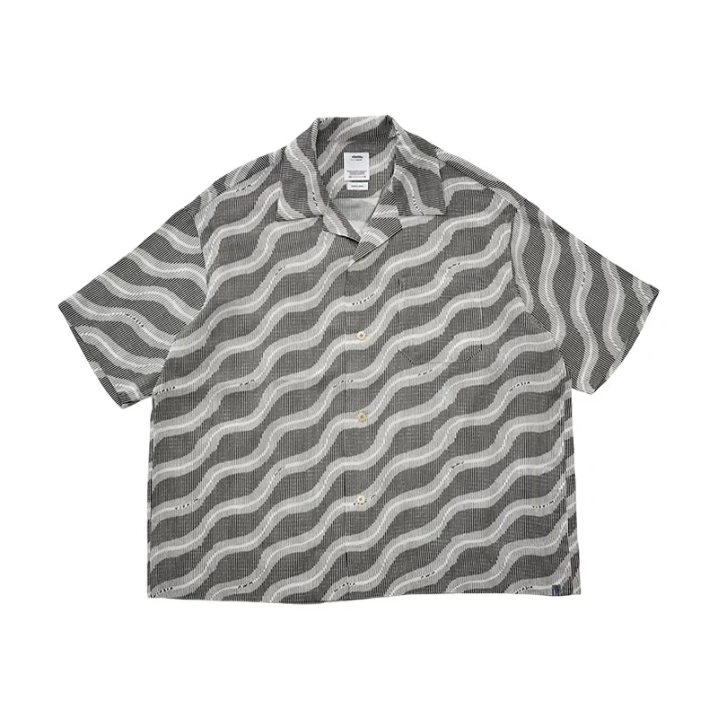 

2026 VISVIM KOFU 25SS COPA SHIRT S/S Гавайская полосатая рубашка для мужчин