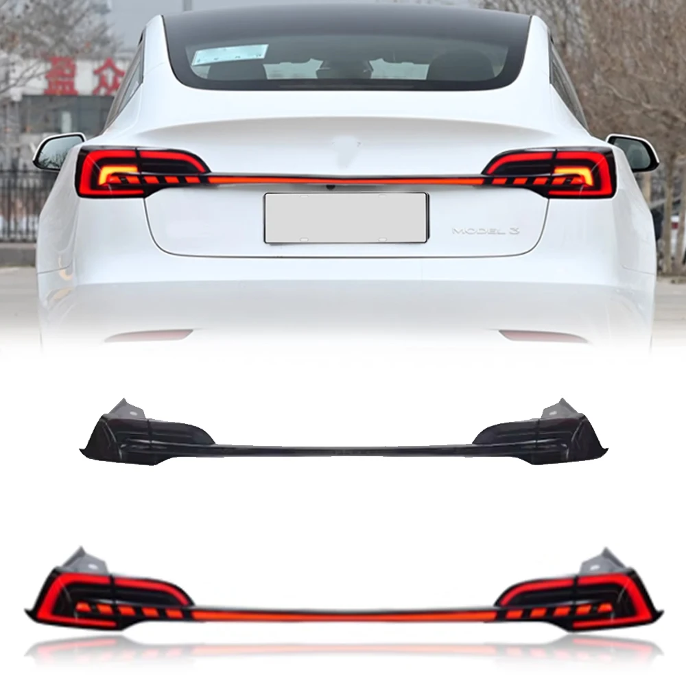 

Светодиодные сквозные задние фонари для TESAL MODEL 3 MODEL Y 2019-2023, полностью светодиодные задние фонари DRL в сборе, сигнальные автоаксессуары, лампа