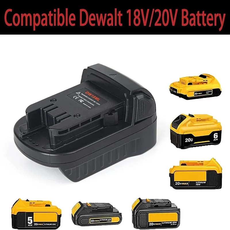 DW18ML Battery Adapter Converts For Dewalt 18V Battery Convert For Dewalt 20V Battery To for Milwaukeee 18V Tool Use