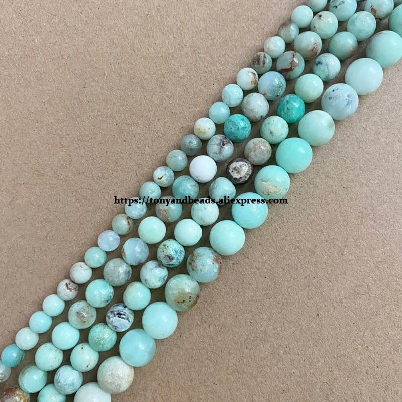 Semi-precious Stones A quality Australia Chrysoprase Jade Stone Round Loose Beads 6 8 10 MM Pick Size