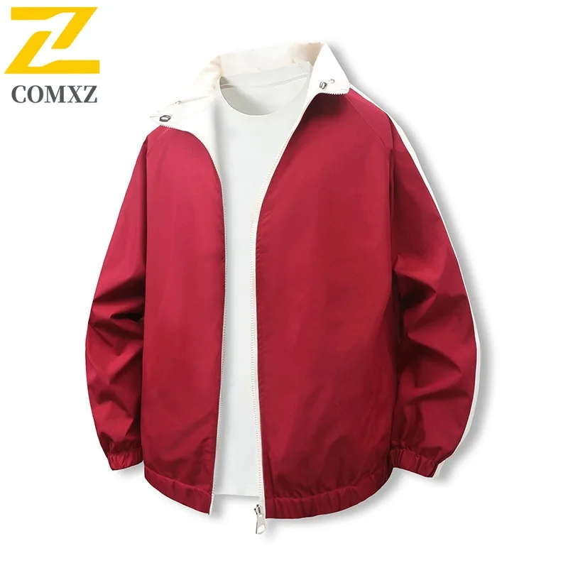 

COMXZ Men Outdoor Casual Sport Jacket Winter Waterproof Windproof Windbreaker Loose Outerwear Fashion Thermal Streetwear Coat