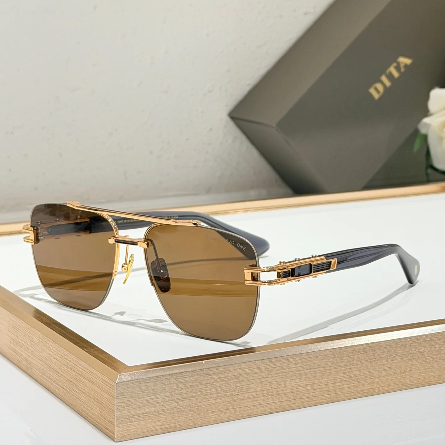 

ADITA GRAND EVO ONE 61-14 Top Quality Mens Sunglasses for Women Classic Punk Luxury Titanium UV400 Designer Sunglasses with box