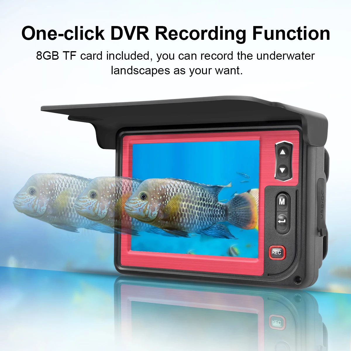 

2026 HR-3505D Factory Price IP68 Deep Water 3.5'' LCD Fishing Camera Underwater 30M WIth HD DVR Recording+8G
