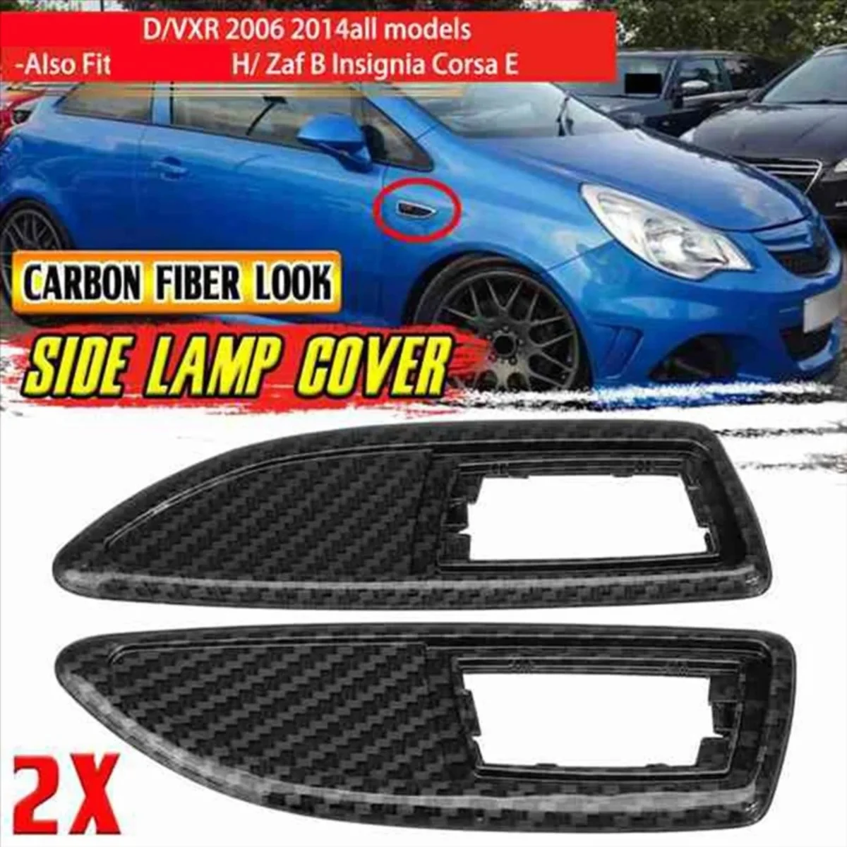 Car Styling Signal Lamp Cover Side Lights Emblem For Vauxhall Corsa D/ VXR Astra H/J Zaf B Insignia Corsa E Signal Lamp Cap