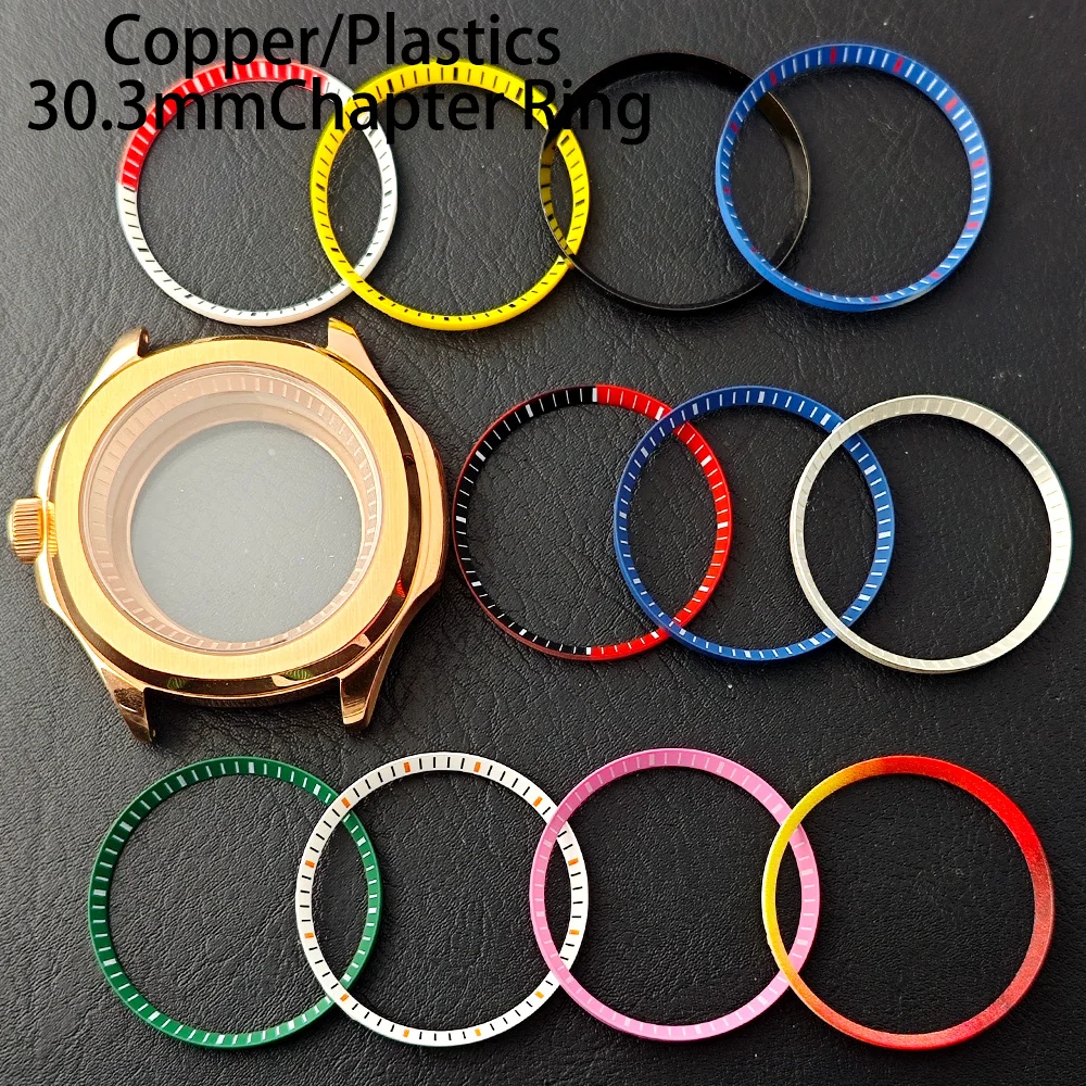 

Mod Watch High Quality Chapter Ring Fit NH35 NH36 Watch Case Replace Plastic/Coper Inner Ring Size 30.3*27.3mm Watch Accessories