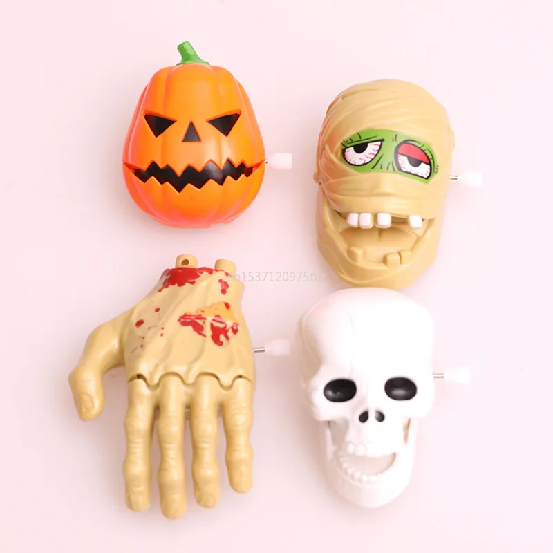 Halloween Skull Pumpkin Mummy Broken Hand Wind Up Toys Interesting Children's Toys Halloween Party Gifts for Kids Pranks