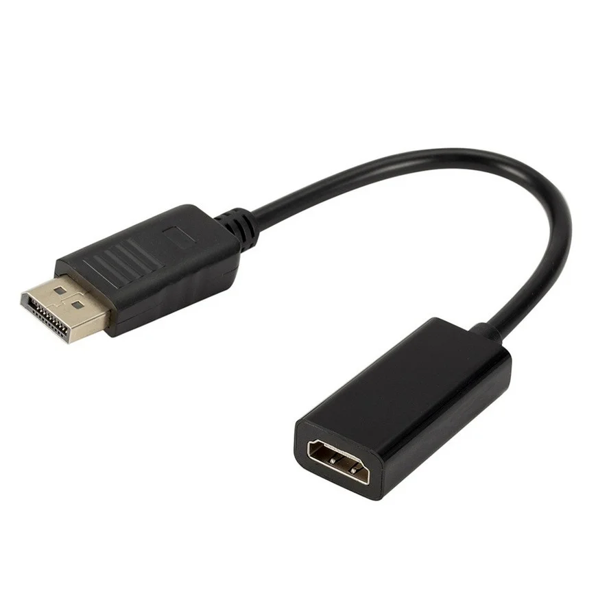 WvvMvv DisplayPort to HDMI-Compatible Adapter DP Male to Female HDMI-Compatible Video Audio Cable HD 1080P for PC TV Laptop