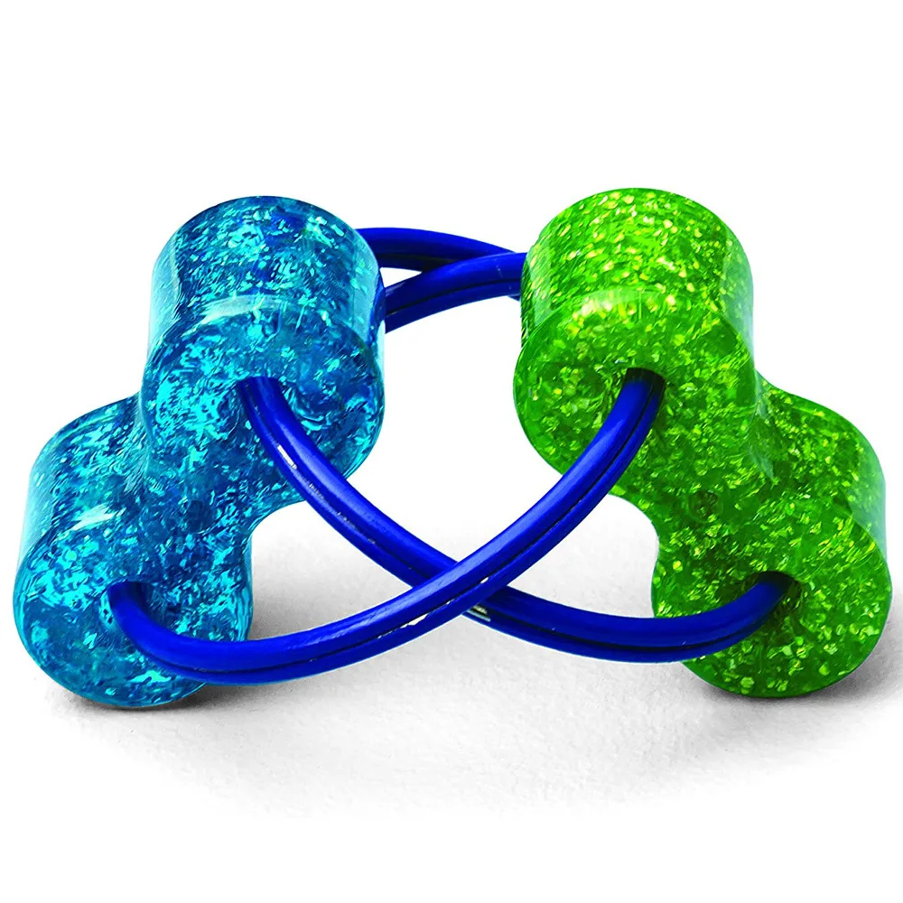 1 Uds Fidget Finger cadena de descompresión Spinner juguete sensorial llavero divertido dar a los niños el mejor regalo de cumpleaños de iluminación ﻿