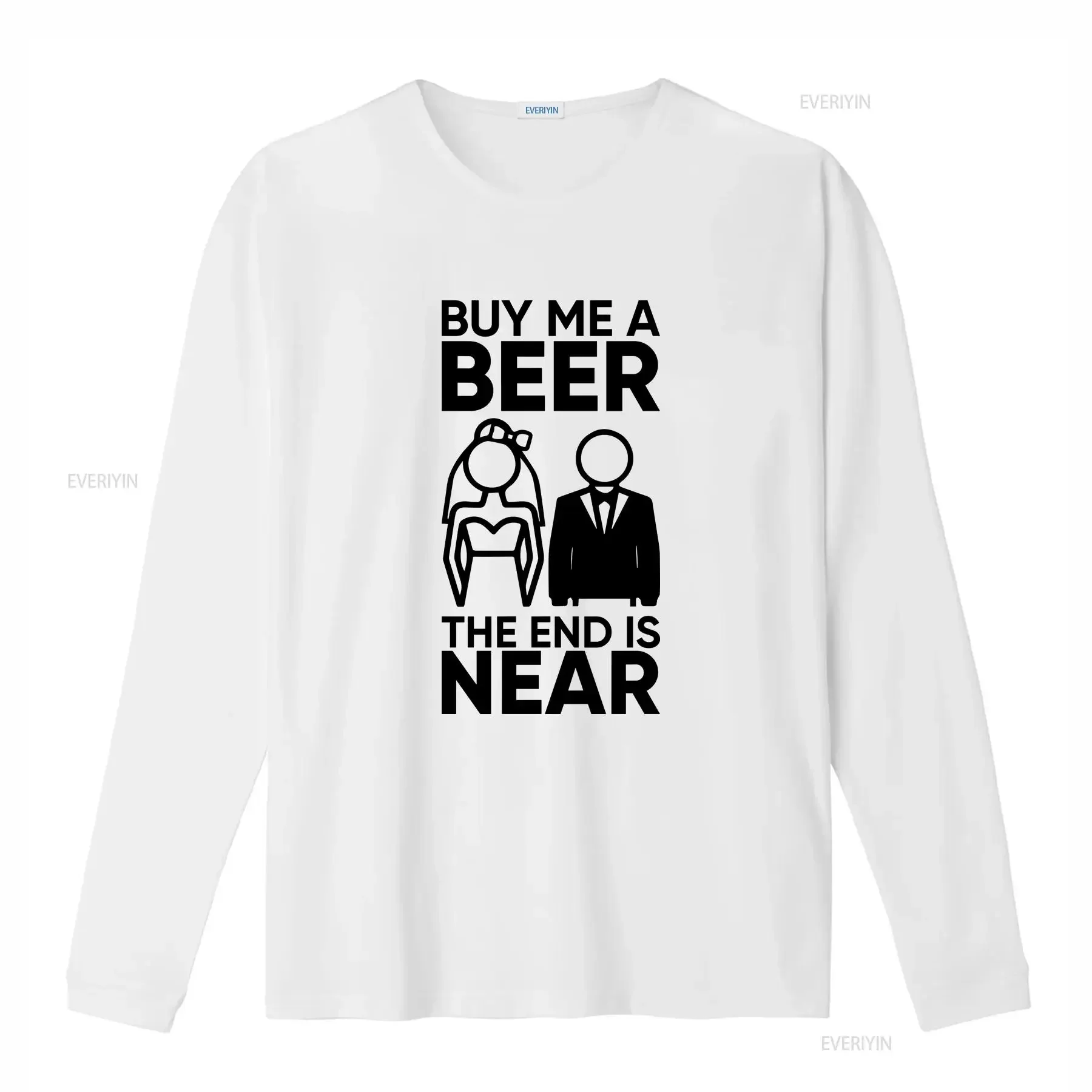 Buy Me A Beer The End Is Near T Shirt For Groom Funny Bachelor Getting Married Party vintage Washed Top For Everyday Wear