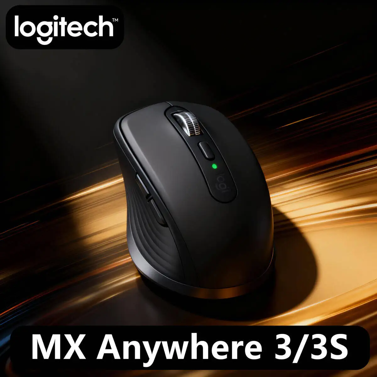 

Logitech MX Anywhere 3S Mouse - Wireless Ergonomic, 8000 DPI, MagSpeed, Logitech Flow, Silent, USB-C, 10m, 3-Device, PC